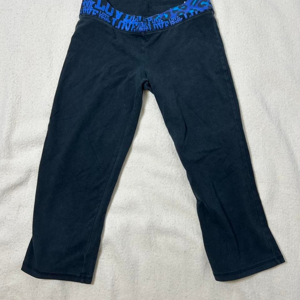 Victoria's Secret PINK VS Yoga Pants Blue Leopard Small small‎ wide leg